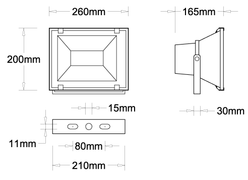 Floodlight E27 For HID 70-150w