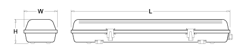 Waterproof Fluorescent Fixture for T8